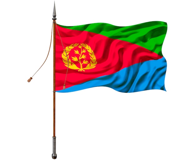 National flag of Eritrea Background with flag of Eritrea