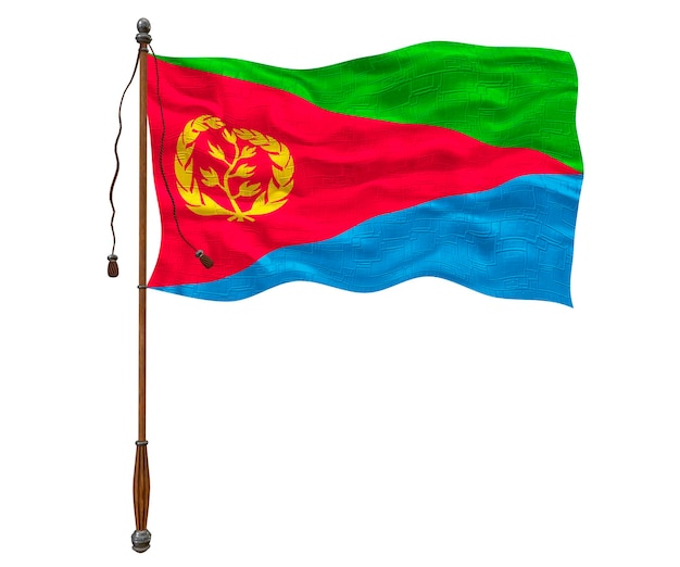 National flag of Eritrea Background with flag of Eritrea