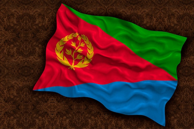National flag of Eritrea Background with flag of Eritrea