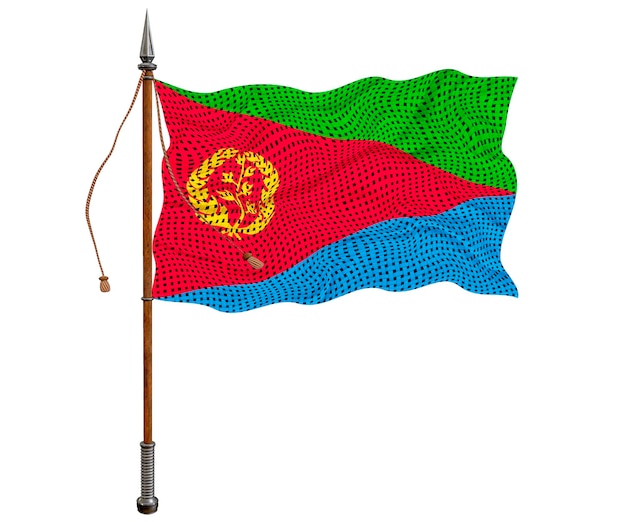 National flag of Eritrea Background with flag of Eritrea