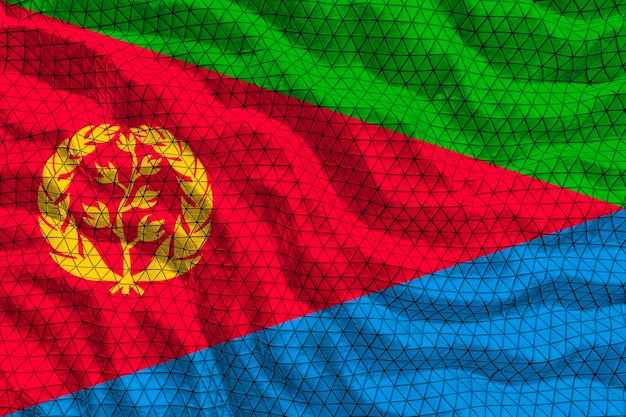 national flag of eritrea background with flag of eritrea