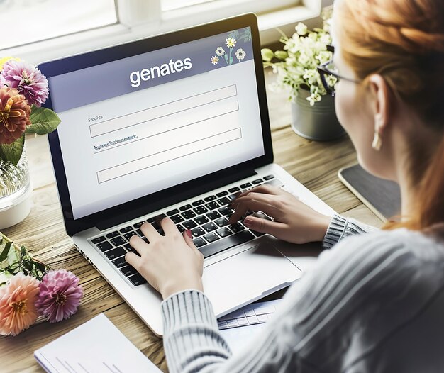navigating an online application on a computer screen