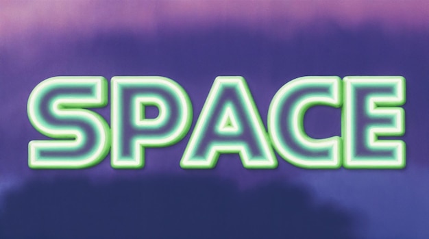 Neon Space Text