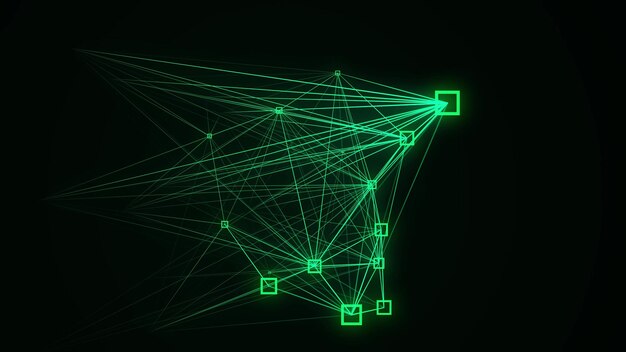 Netværksforbindelsesstruktur. Videnskab baggrund. Abstrakt digital baggrund. Stor datavisualisatio