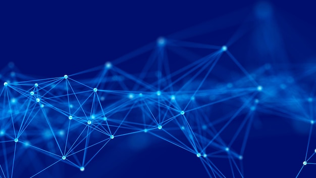Network connection structure Abstract technology background Science background Big data digital background 3d rendering