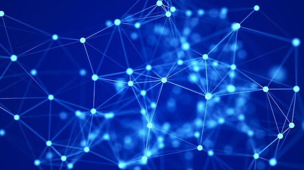 Network connection structure Big data visualization Digital background 3d rendering