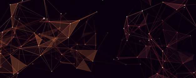 network connection structure digital background with dots and lines big data visualization 3d rendering