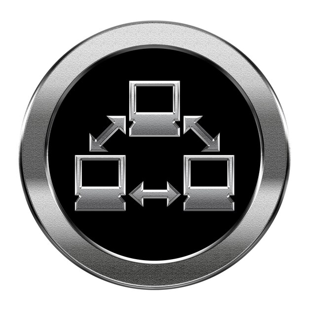 Network icon silver