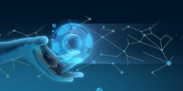 Network of internet for telecom data cloud storage of 5g global networking of social data communication an AI robot automation 3d illustration rendering