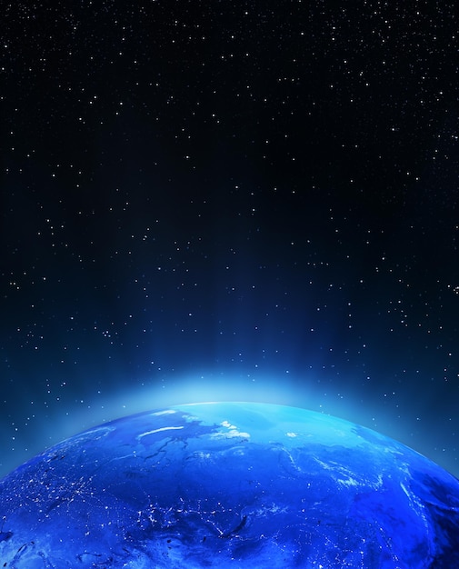 North Russia city lights Elements of this image furnished by NASA 3d rendering