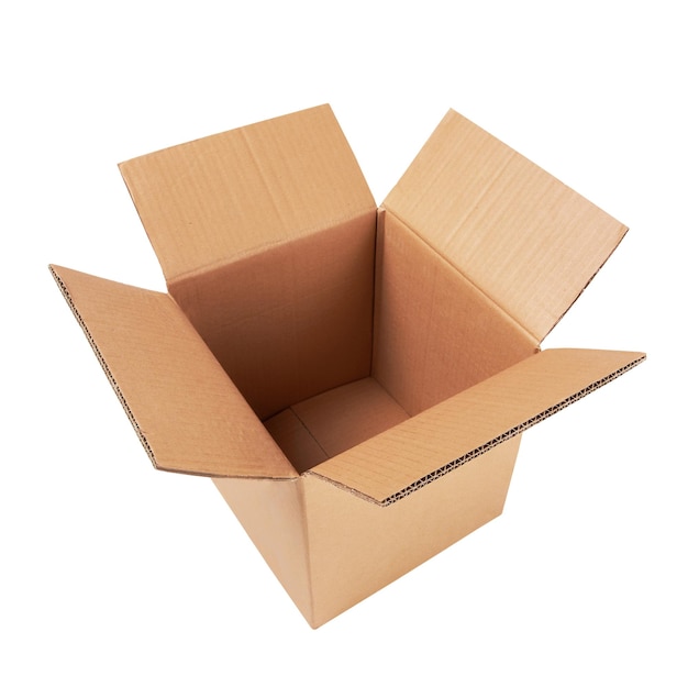 open cardboard box