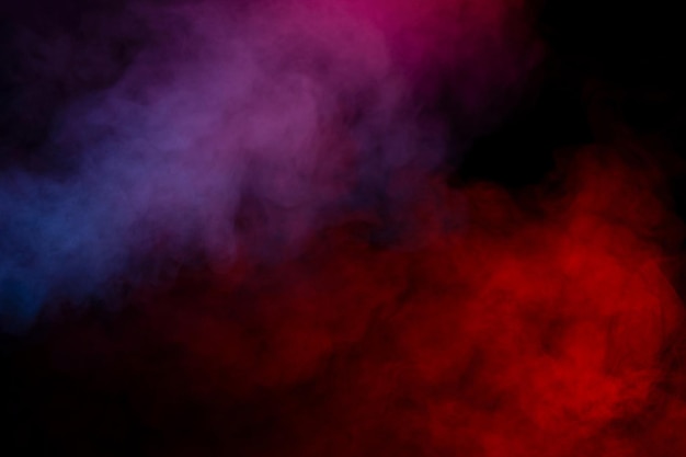 Orange and red steam on a black background Copy space