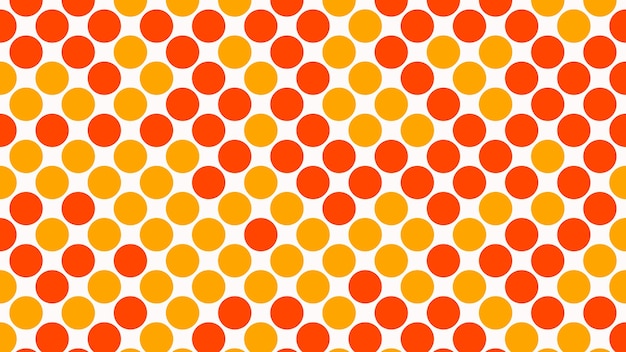 Orange polka dots over snow white background