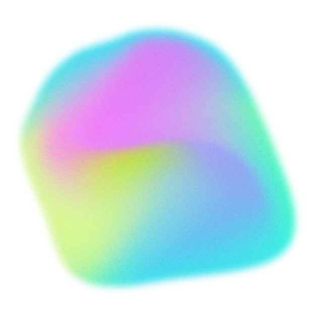 Organic shape png colorful gradient design transparent background