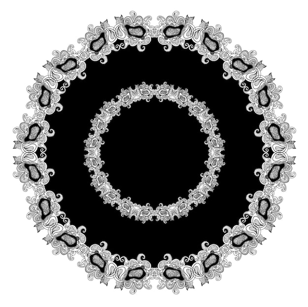 Ornament svart mandala