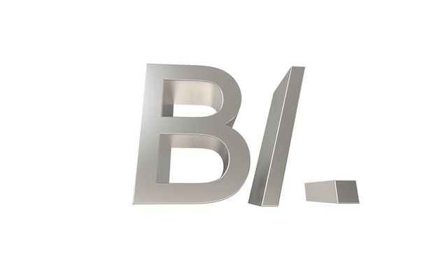 Panamanian Balboa PAB currency symbol of Panama in Metallic silver