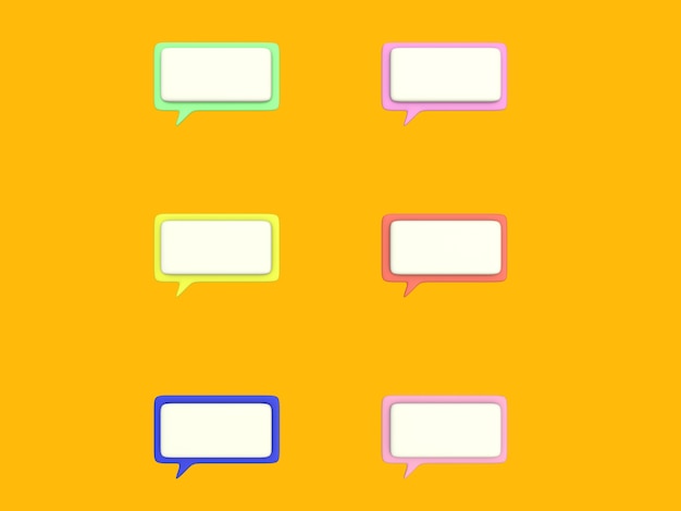 Pastel 3d speech bubble .