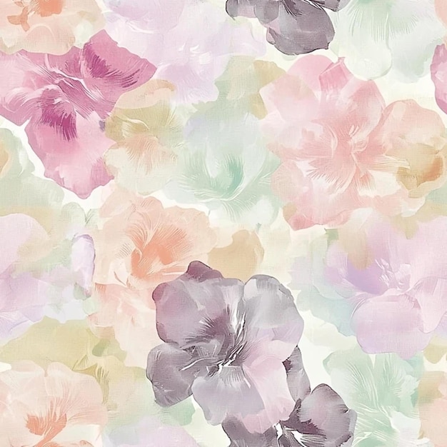 Pastel Watercolor Floral Pattern