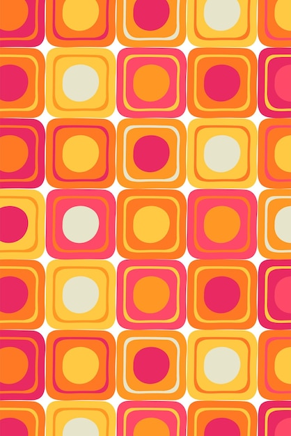 Pattern png transparent background colorful abstract 60s retro design