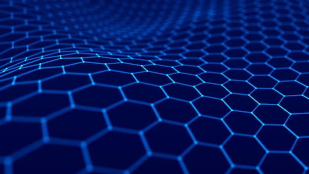 Perspektivrutnätsbakgrund Abstrakt vektor wireframe-landskap Abstrakt nätbakgrund Vektorillustration