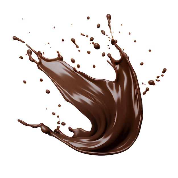 Photo Chocolate milk splash wave