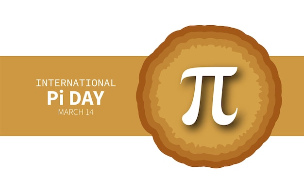 pi day international pie day 14 march with pie symbols vector illustration gray color background