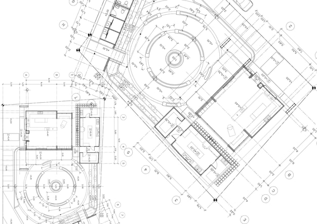 Plantegning – designet bygning på tegningen