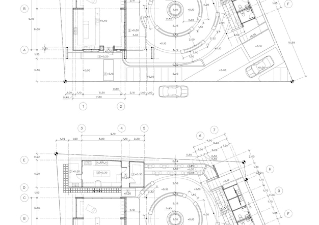 Plantegning – designet bygning på tegningen