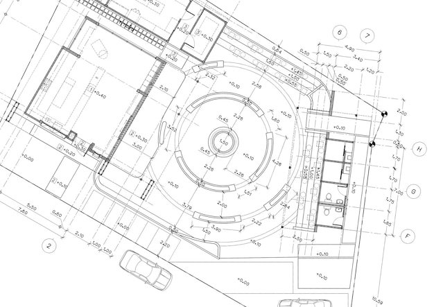 Plantegning – designet bygning på tegningen