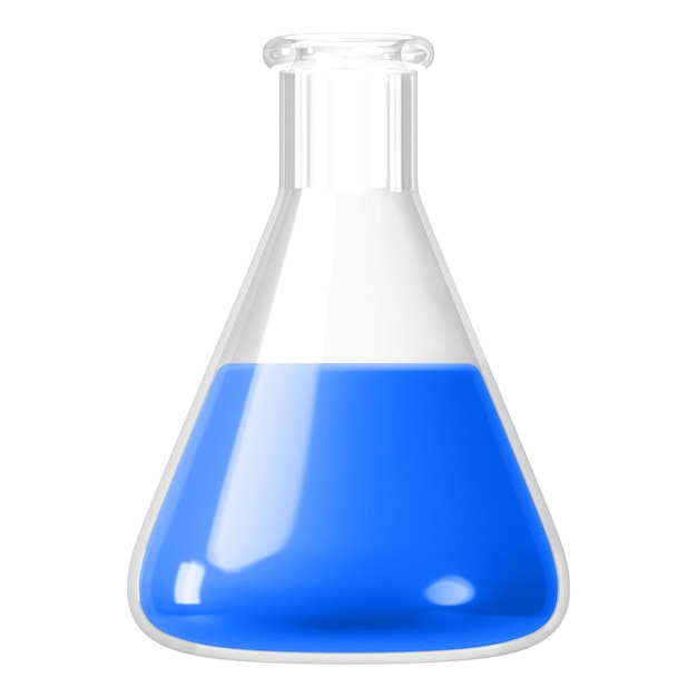 PNG 3D volumetric flask element illustration transparent background