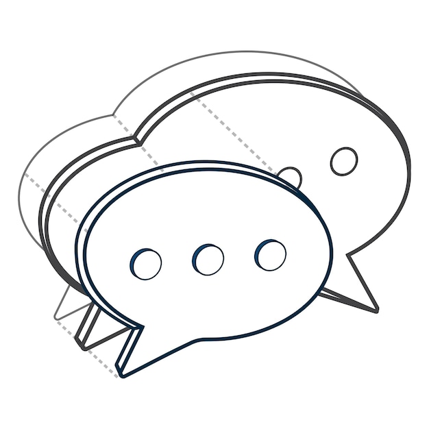 png white text message 3d icon transparent background
