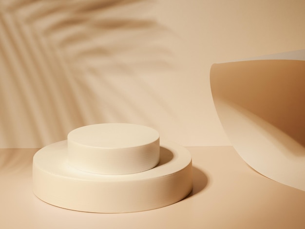 Podium mockup for cosmetic and packaging