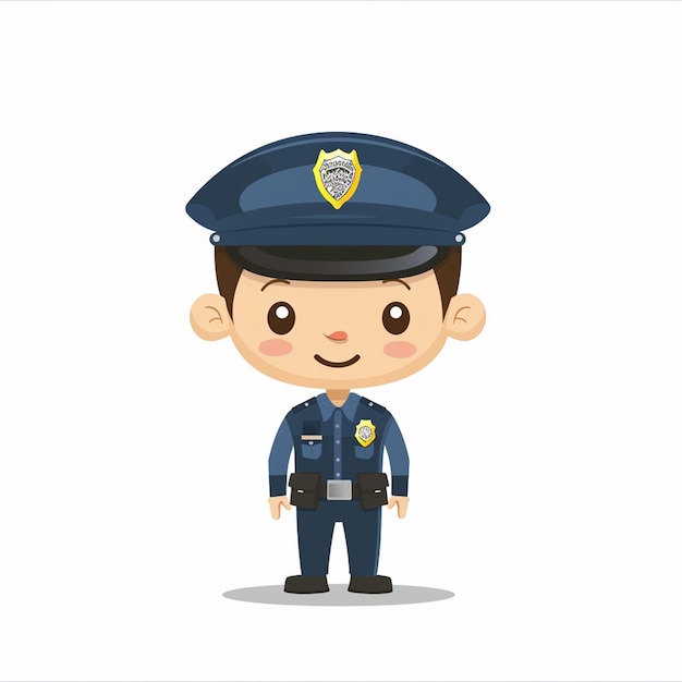 police vector illustration officer policeman cop law security uniform patrol enforcement
