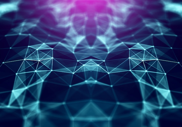 Polygonal rymd låg poly bakgrund med trianglar