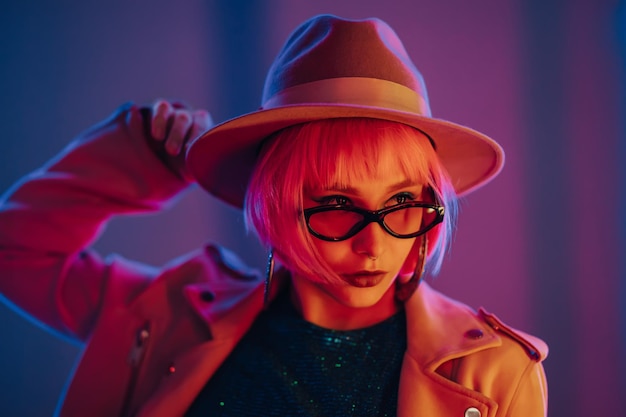 portrait of young woman wearing hat