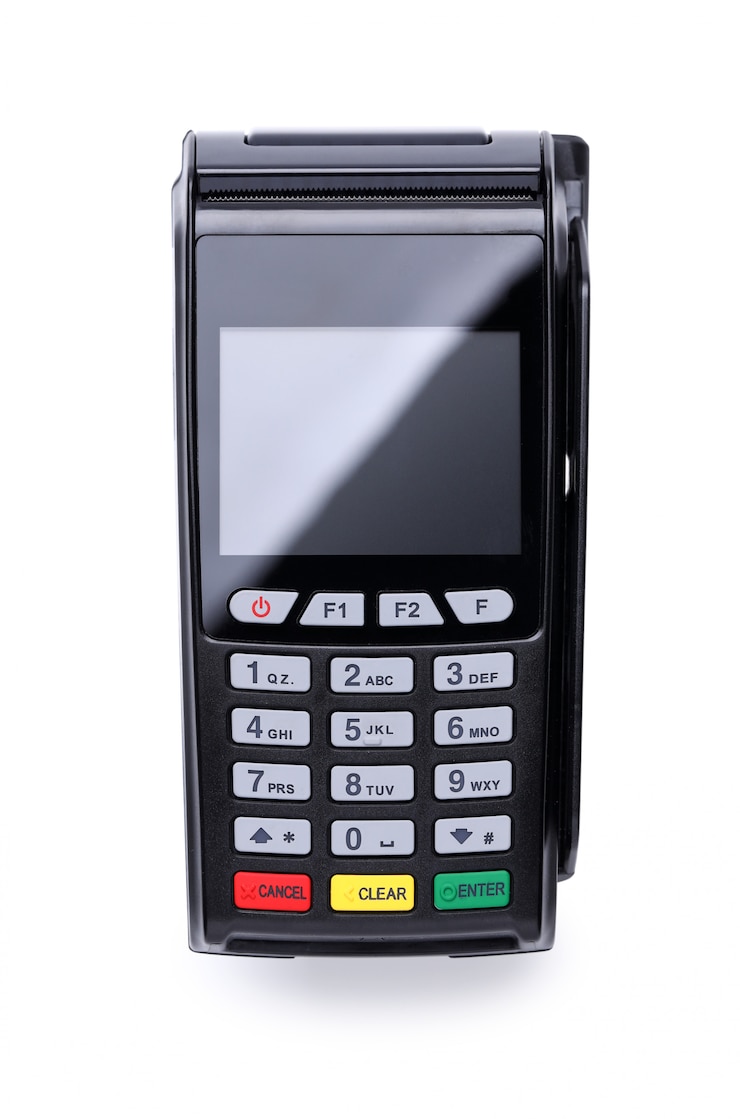 Foto pos terminal device for reading banking cards