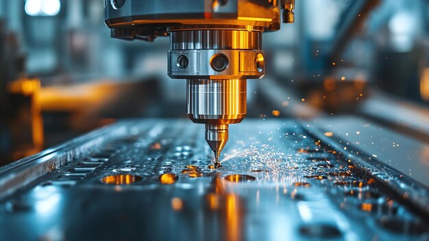 Precision in Action Advanced CNC Milling Machine in Operation concept