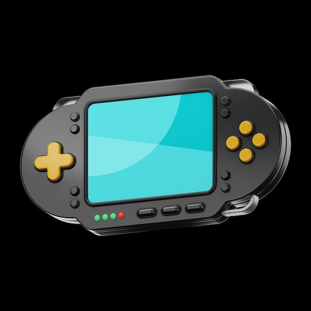 Premium game console icon 3d rendering on isolated background
