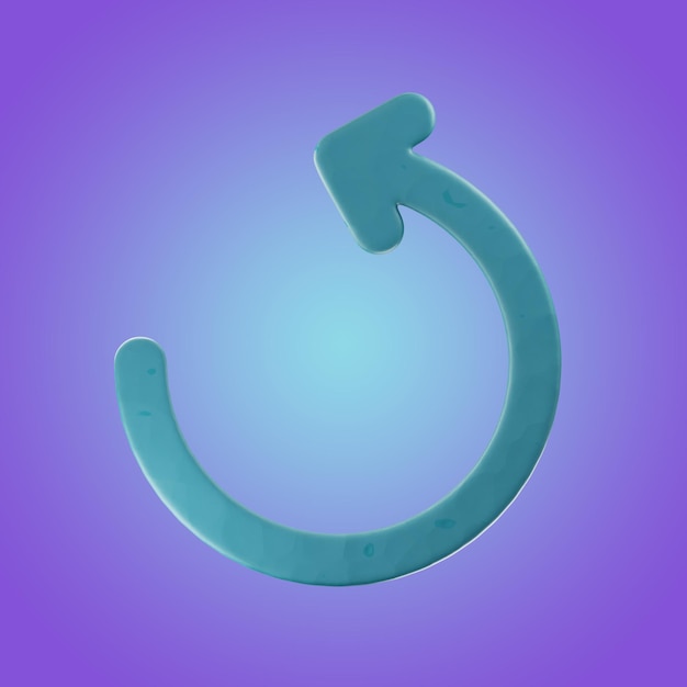 Premium replay multimedia user interface Icon 3D Rendering PNG Transparent Background