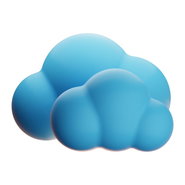 Premium Weather cloud icon 3d rendering on isolated background