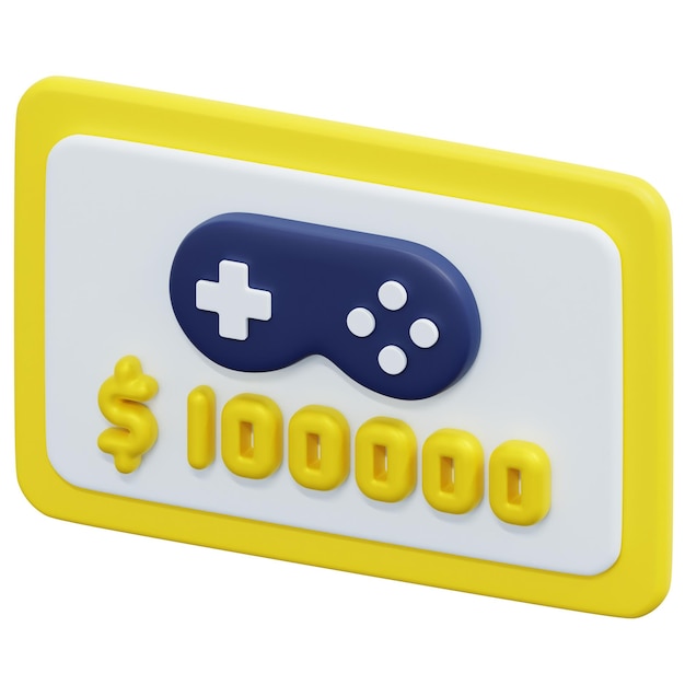 prize 3d render icon illustration