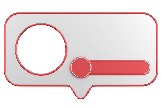 Profile box Social media profile 3D illustration