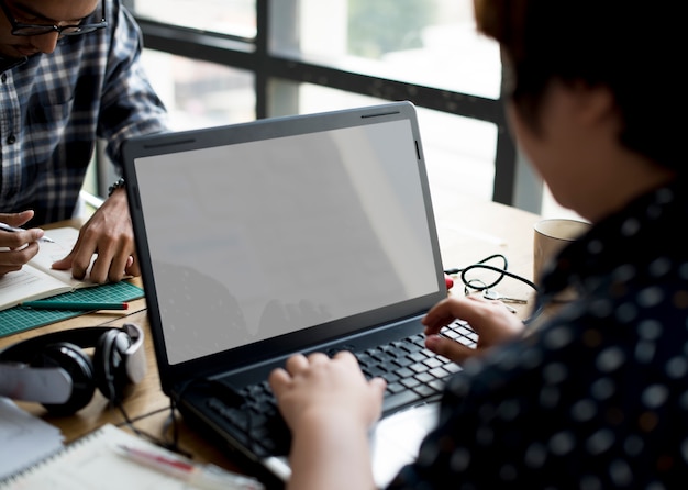 Programmer working with computer screen