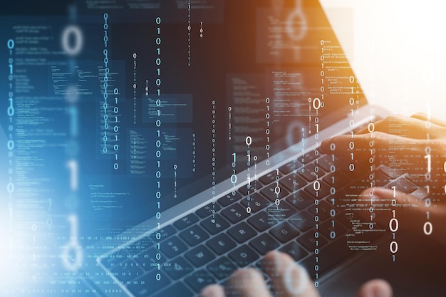 Programmers and cyber security technologies design websites and security Social World cyberspace