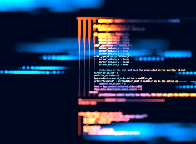 Programming code abstract technology background