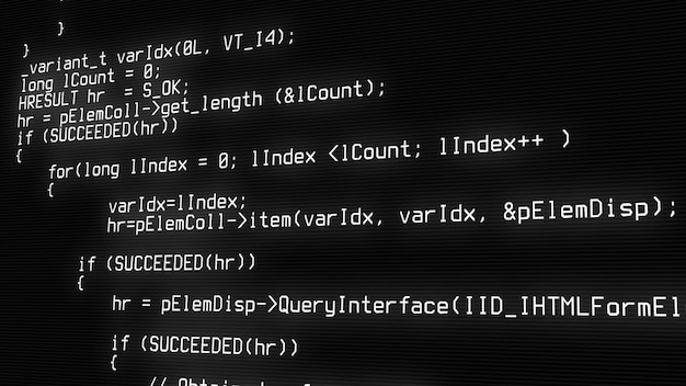 Programming code running over computer screen terminal hacking concept 3d rendering