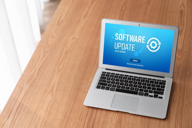 Programuppdatering på dator för modern version av enhetsprogramvara