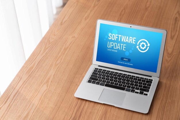 Programuppdatering på dator för modern version av enhetsprogramvara