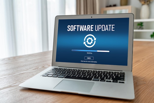 Programuppdatering på dator för modern version av enhetsprogramvara