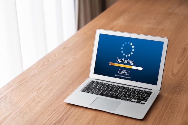 Programuppdatering på dator för modern version av enhetsprogramvara